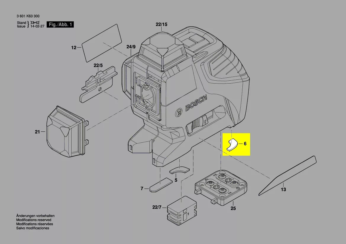 pied caoutchouc réf. 1 618 C00 326 Bosch